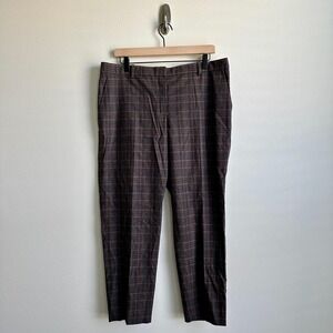 Theory Pants Womens‎ 12 Griffin Plaid Wool Blend Treeca 4 Dress New With Tags